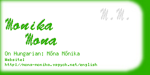 monika mona business card